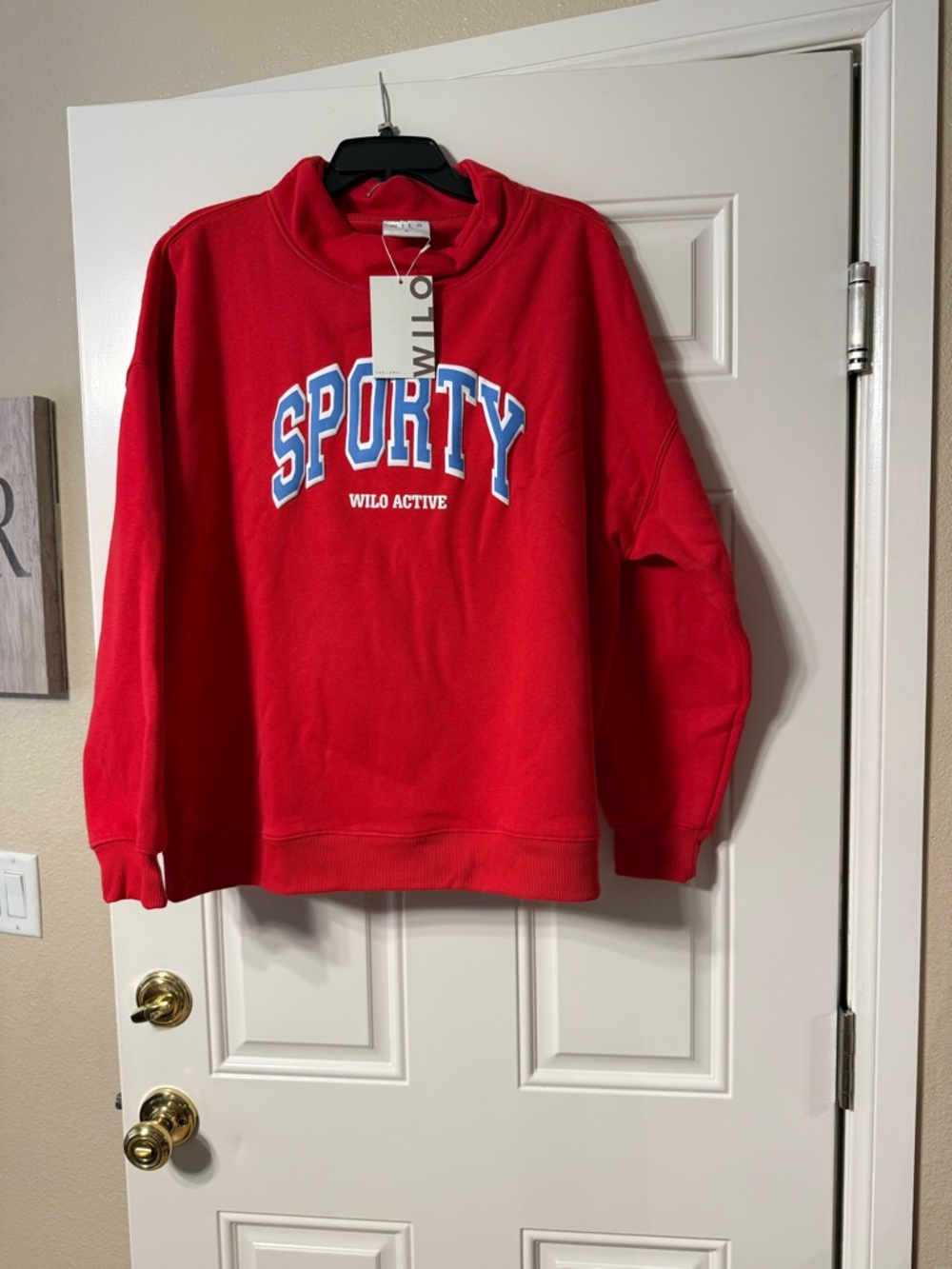 Wilo The Label Sporty Sweatshirt and Shorts Set Red S NWT